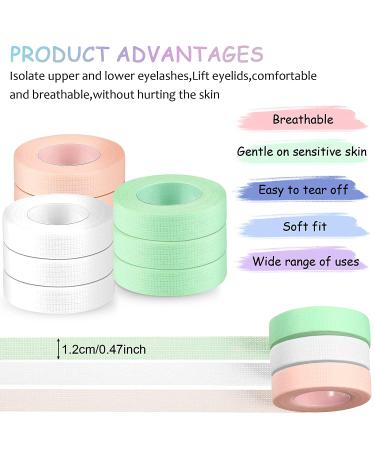 9 Rolls Eyelash Extension Tape with 60 Pairs of Under Eye Gel Pads - Breathable Fabric Lash Tape for Eyelash Extensions - Beauty Tool Set - Buy Online on SooperMarket.com