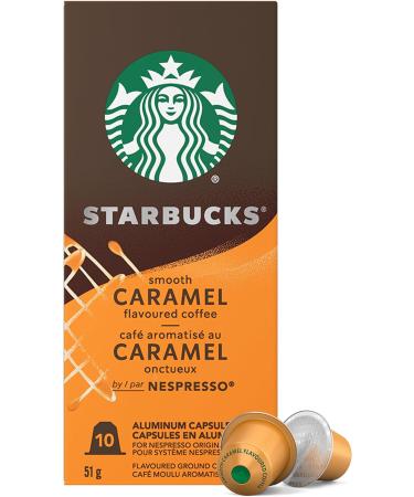 Starbucks by Nespresso Smooth Caramel For NESPRESSO Original Flavoured Blonde Roast Notes of Buttery Caramel and Vanilla NESPRESSO Coffee Capsules 10 count 5 Pack - Buy Online on SooperMarket.com
