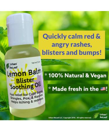 Urban ReLeaf Lemon Balm - Fast Relief for Blisters, Rashes, Bumps, and Bug Bites | 100% Natural | Made Fresh in the USA - Buy Online on SooperMarket.com