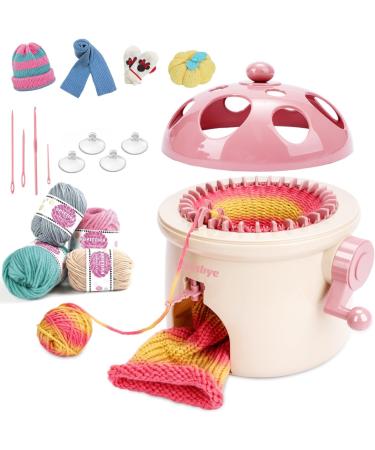 Smart Weaving Loom 32 Needles Knitting Machine Kit for Adults/Child - DIY Hand Knitting Circle Machine - Rotating Double Knitting Machine - Buy Online on SooperMarket.com