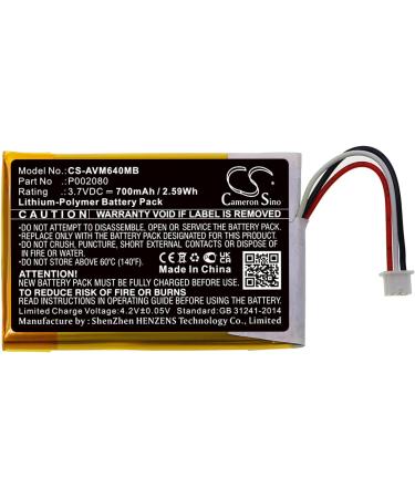 Buy DCH 700mAh Battery Replacement for Alecto DVM-64 P002080 - Fast International Shipping - Buy Online on SooperMarket.com