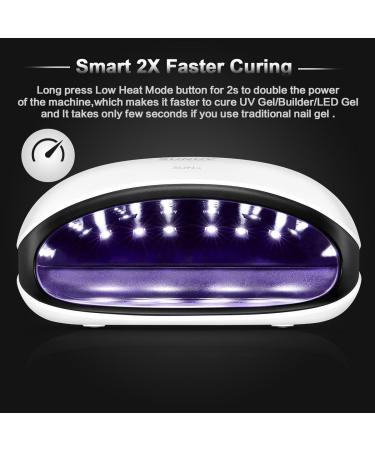 SUNUV 48W UV Nail Dryer SUN4 with LCD Display and Sensor - Double Speed Drying for Shellac Manicure Gel - 4 Timers - Buy Online on SooperMarket.com