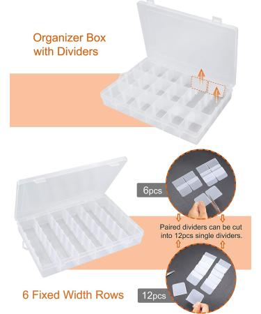 Sjqecyfv Tackle Box Organizer - 18 Grids Clear Plastic Craft & Bead Storage with Dividers | 1 Pack - Buy Online on SooperMarket.com