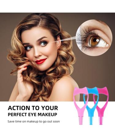 WLLHYF Mascara Shield Guard | Makeup Lash Comb Separator | Eyelash Applicator Tool for Women (Blue Pink Rose) - Buy Online on SooperMarket.com