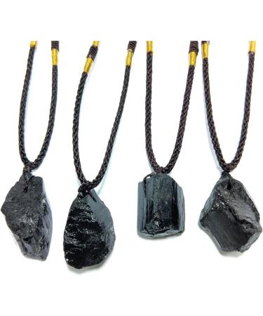 Buy Oralgo Irregular Stone Trailer Necklace - Unique Black Tourmaline Choker & Long Sweater Chain for International Shipping - Buy Online on SooperMarket.com