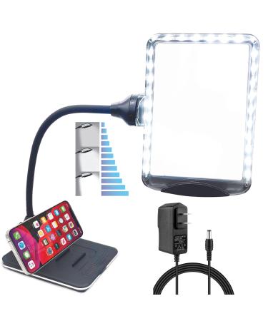MagniPros 4X Magnifying Glass with Bright LEDs and Stand, Flexible Gooseneck Magnifying Desk Lamp w/USB Fast Charge & Tablet Stands for Reading Fine Print, Painting, Sewing, Crafts & Close Work 4X Magnifying Lamp
