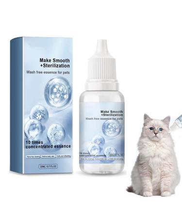 Wash Free Essence for Pets - 20ml Natural Leave-in Conditioner for Cats Dogs Cat Dog Detangling Spray Tangle Remover Leave in Conditioner for Pets Detangler Safe and Effective (1PC)