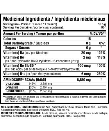 ALLMAX Nutrition Aminocore Watermelon -8g Bcaas 100 Percent Pure Branch Chained Amino Acids-Gluten Free 945 gram pink - Buy Online on SooperMarket.com
