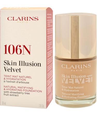 Skin Illusion Velvet Foundation - 106N Vanilla by Clarins for Women - 1 oz Foundation - Buy Online on SooperMarket.com