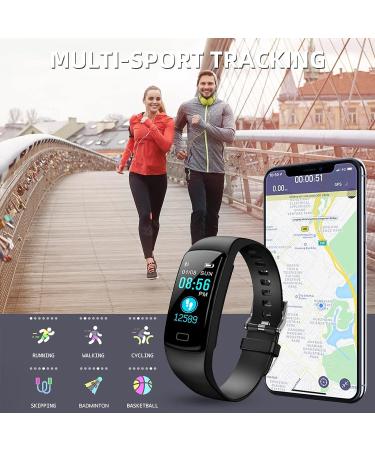 PUBU Fitness Tracker | Heart Rate Monitor Activity Tracker IP68 Waterproof | Sleep Monitor | Step Counter Pedometer | Health Exercise Watch for Women Men | Black - Buy Online on SooperMarket.com