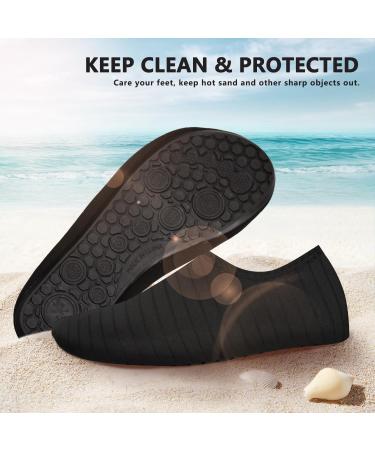 Teemie Unisex Bathing Shoes - Fast Drying Water Shoes for Men & Women | Breathable Surf & Beach Shoes (Size 36-45 Black) - Buy Online on SooperMarket.com