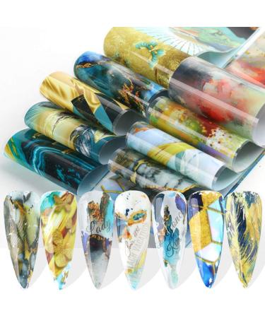 Marble Nail Art Foils Transfer Stickers - Nail Art Supplies for DIY Manicure Design - Buy Online on SooperMarket.com
