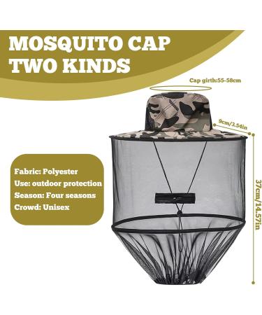 Toatelu Beekeeper Hat with Mosquito Net - 2-Pack Foldable Outdoor Cap for Camping Hiking & Gardening - Buy Online on SooperMarket.com