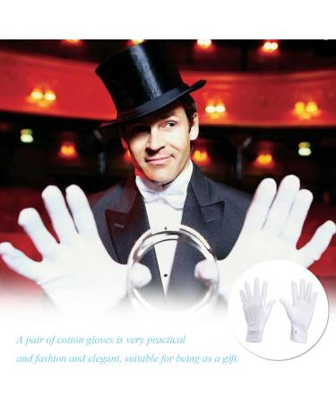 FAST-FX 2 Pairs of White Stitched Cotton Gloves Costume Gloves Soft Moisturizing Gloves for Wedding Server Parade Formal Guard Police Formal Tuxedo Jewelry Inspection - Buy Online on SooperMarket.com