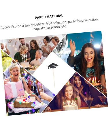 Cabilock 72 Pcs Graduation Hat Picks Kindergarten Graduation Cake Decors Grad Cap Cupcake Toppers Grad Cupcake Picks Congrats Grad Cupcake Topper Insert Card Bamboo Dessert Table - Buy Online on SooperMarket.com