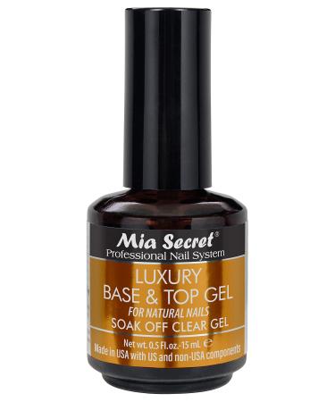 Mia Secret Luxury UV Top Coat Gel, For Natural Nails Soak Off, No Color, 0.5 Ounce