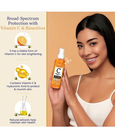 StBotanica Vitamin C SPF 75 Dry Touch Sunscreen - Mineral Water Resistant UVA/UVB PA+++ - 120ml International Shipping - Buy Online on SooperMarket.com
