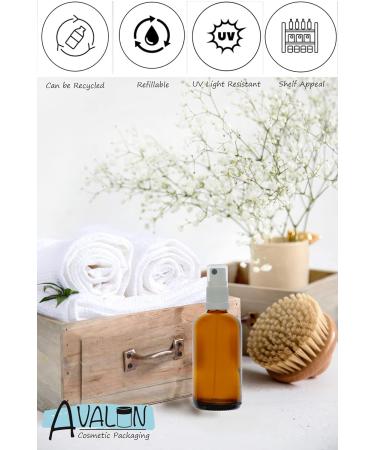 Buy 5 x 100ml Brown Glass Spray Bottles with Pump Atomizer & Protective Cap - Ideal for Essential Oils & DIY Projects | International Shipping Available - Buy Online on SooperMarket.com