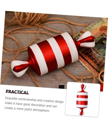 Zerodeko 1pc Christmas Candy Decoration christmas tree Cosmetics candy decorate Xmas Adornment outdoor christmas decorations decor Ornament pendant pvc set red Christmas household Red 15X6X6CM - Buy Online on SooperMarket.com
