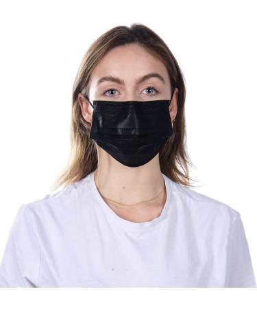 MEDI SANT 50+1 Black Disposable Surgical Masks - EN14683 Type I BFE 95% 3-Ply Protective Face Masks for International Shipping - Buy Online on SooperMarket.com