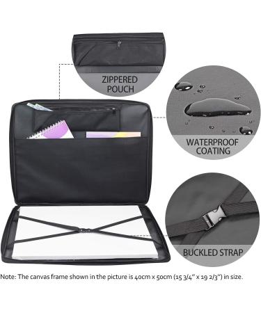 Jjring 23x17 Art Portfolio Case: Wire Framed Nylon Tote Bag for Artworks, Posters, Drawings - Black - Buy Online on SooperMarket.com