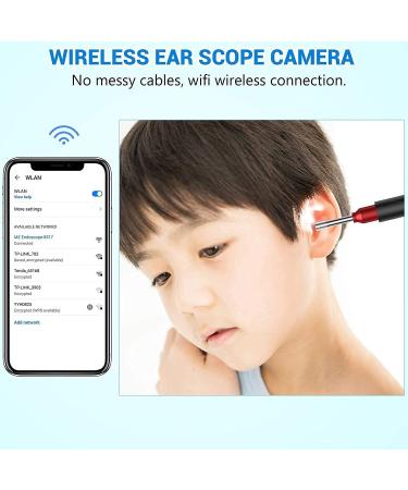 Earwax Remover Tool MYPIN 1080P HD Wireless Otoscope Ear Cleaner Kit Ear Wax Removal Kit Camera Ear Drops for Wax Ear Camera for iPhone/iPad/Android Red - Buy Online on SooperMarket.com