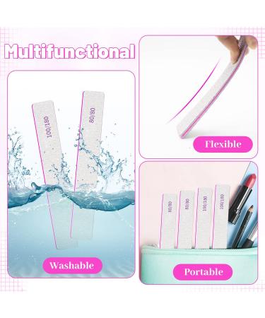 BLESWIN 80/80 Grit Nail Files - 25pcs Jumbo Emery Board for Acrylic Nails - Double-Sided Nail Filer for Manicure & Pedicure - Buy Online on SooperMarket.com