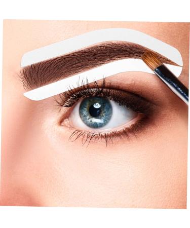 Mikinona 12 Sheets Eyebrow Ruler Stencils White Brow Mapping Stickers Eye Brow Shapers - Buy Online on SooperMarket.com