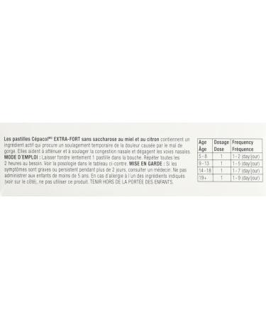 C pacol Extra Strength Sucrose Free Honey Lemon Sore Throat lozenges Value Pack 36 count - Buy Online on SooperMarket.com