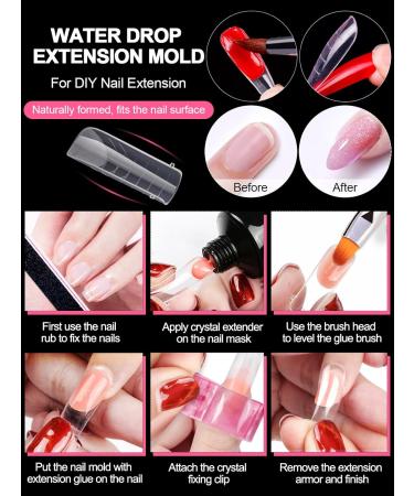 EBANKU 120PCS Clear Matte Dual Nail Forms for Acrylic Nail Extensions - Manicure Tools - Buy Online on SooperMarket.com