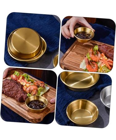 PRETYZOOM 4pcs Seasoning Dish Small Seasoning Plate Individual Teaspoon Rest Metal Portion Cups Dry Fruit Seasoning Bowls Tea Spoons Stainless Household Soy Sauce Stainless Steel - Buy Online on SooperMarket.com