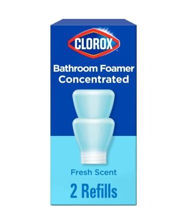Clorox Bathroom Foamer Refill Cartridge for Clorox Bathroom Foamer Reusable Spray Bottle Household Essentials Fresh Scent 2 Spray Refills