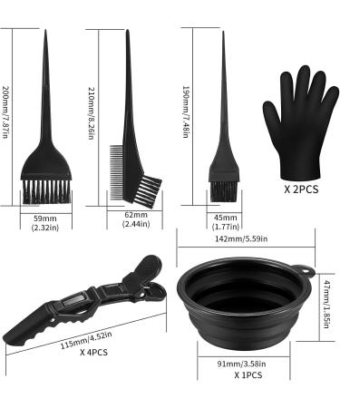 Yibaijia 9-Piece Hair Dye Brush Set - Essential Hair Coloring Tools & Accessories for Perfect Hair Color Application - Buy Online on SooperMarket.com