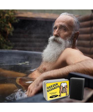 Geezer Gonads Soap Bar - Hilarious Gag Gift for Milestone Birthdays & Over-the-Hill Parties - Ideal Stocking Stuffer for Men - Buy Online on SooperMarket.com