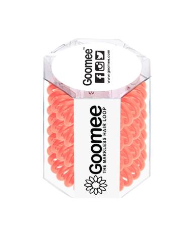 Goomee Original The Markless Hair Loop PEACH PARADISE Hair Ties No Hair Marks Strong Grip Prevents Headaches Water Resistant Avoids Hair Breakage Pack of 4