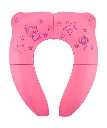 Cadily Princess Foldable Potty Training Seat. Travel Potty Seat for Toddlers. Portable Potty Seat for Toddler Travel. Baby Potty Training Toilet Seat. Kids Toilet Seat Travel Potty.Toddler Toilet Seat