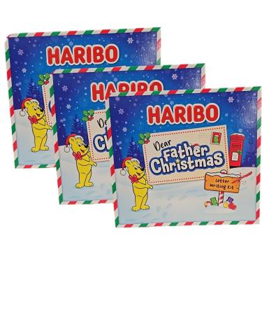 Christmas Sweet- Haribo Dear Father Christmas Letter Writing Kit Box 48g (Pack of 3)- Xmas Eve- Stocking Filler- Xmas Gift