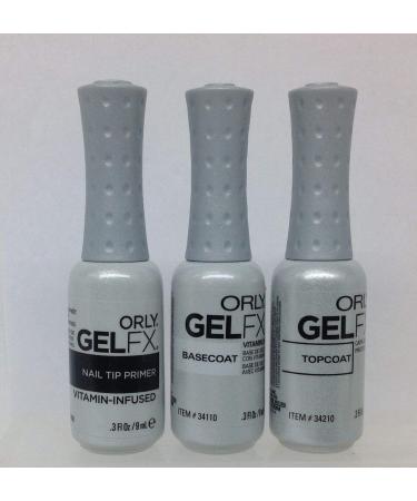 Orly Gel Fx Top Coat, Base Coat, Primer Kit for Nails .3 oz., Value Pack