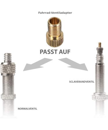 mumbi 3X Bicycle Valve Adapter - Compatible with DV SV Dunlop Sclaverand & French Presta to Schrader AV - Copper Construction for International Shipping - Buy Online on SooperMarket.com