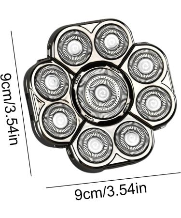 Barturer Replacement Cheese Heads for Men | Universal 9-Head Handlers & Double Ring Neamou Silver - Premium Body Hair Replacement Heads - Buy Online on SooperMarket.com