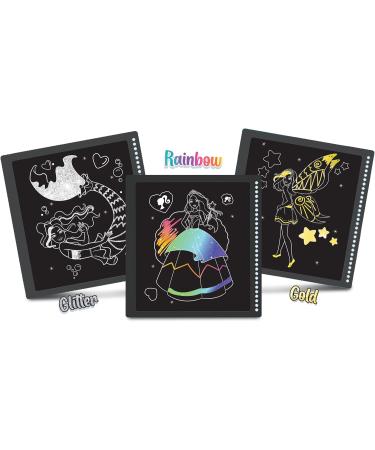 Lisciani Barbie Scratch Mermaid Sketchbook - Magical Coloring & Decorating Book for Girls 4+ | Creative Play with Multi-Colored Pages - Buy Online on SooperMarket.com