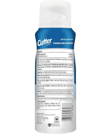 Cutter Foaming Hand Sanitizer 3oz Travel Size Antiseptic Solution - Buy Online on SooperMarket.com