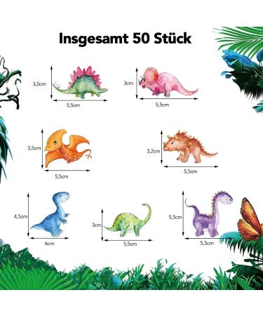 Buy Catelves 50 Edible Dinosaur Cake Decorations | Dino Tortendeco & Birthday Party Supplies - Buy Online on SooperMarket.com