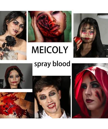 MEICOLY 2.1oz Fake Blood Spray - Halloween Liquid Blood for Zombie Bride, Vampire, and Monster SFX Makeup - Dark 1 Pack - Buy Online on SooperMarket.com