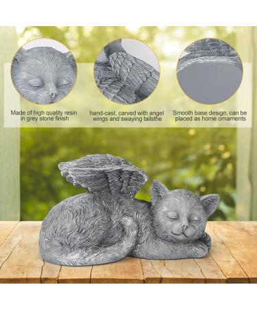 CestMall Dog Angel Pet Memorial Statue - Resin Sleeping Cat Memorial Ornament for Home Garden - 5.1x3x3.1in - Buy Online on SooperMarket.com