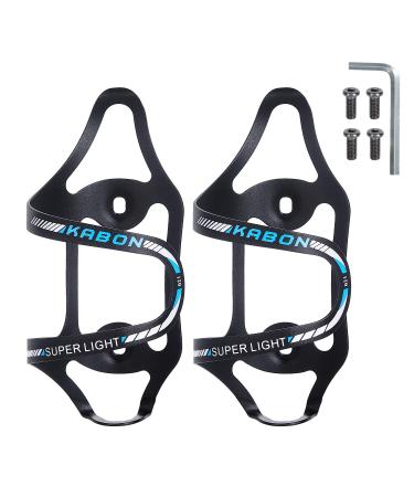 Kabon bike bottle holder adjustable aluminum alloy lightweight bike water bottle holder for outdoor activities (blue-2Stk)