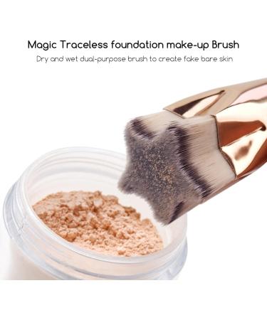 Virtcooy Foundation Makeup Brush | Soft Contour Foundation Makeup Brush with Flat Top Buffing and Blending Makeup Brush with Ergonomic Handle for Dating Business Trip - Buy Online on SooperMarket.com