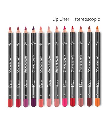 Aseawave Lip Liner Pencil Set - 12pcs High Pigmented Creamy Matte Lip Liners for Girls and Women - Lip Makeup Gift for Daily, Travel, Party, Work - Buy Online on SooperMarket.com