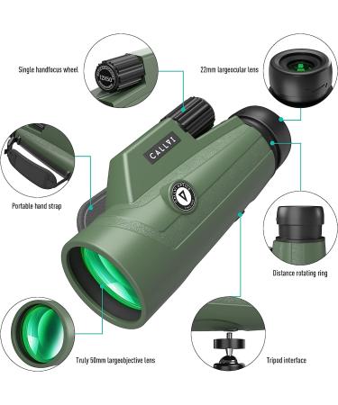 12x50 HD Monocular Telescope with Phone Stand, Tripod & BAK4 Prism - Waterproof & Portable for Hiking, Hunting, Bird Watching - Ideal Gift for Men - Buy Online on SooperMarket.com
