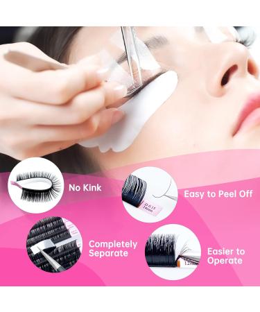 Beauty7 Flat Lash Extensions - C Curl 0.20 Mix Length 8-15mm | Individual Volume Lashes - 16 Rows Split Tips - Buy Online on SooperMarket.com